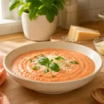 Palomino Sauce hero image showing creamy pink tomato sauce in a ceramic bowl