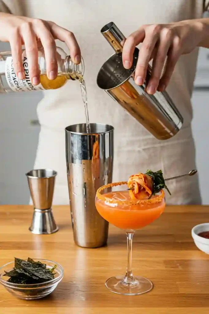 how to make a filthy kimchi martini step-by-step