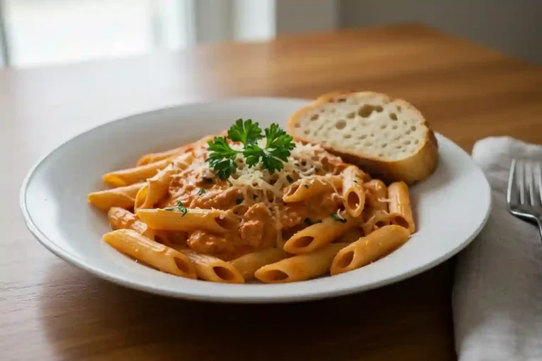 Palomino Sauce over rigatoni with parsley and parmesan
