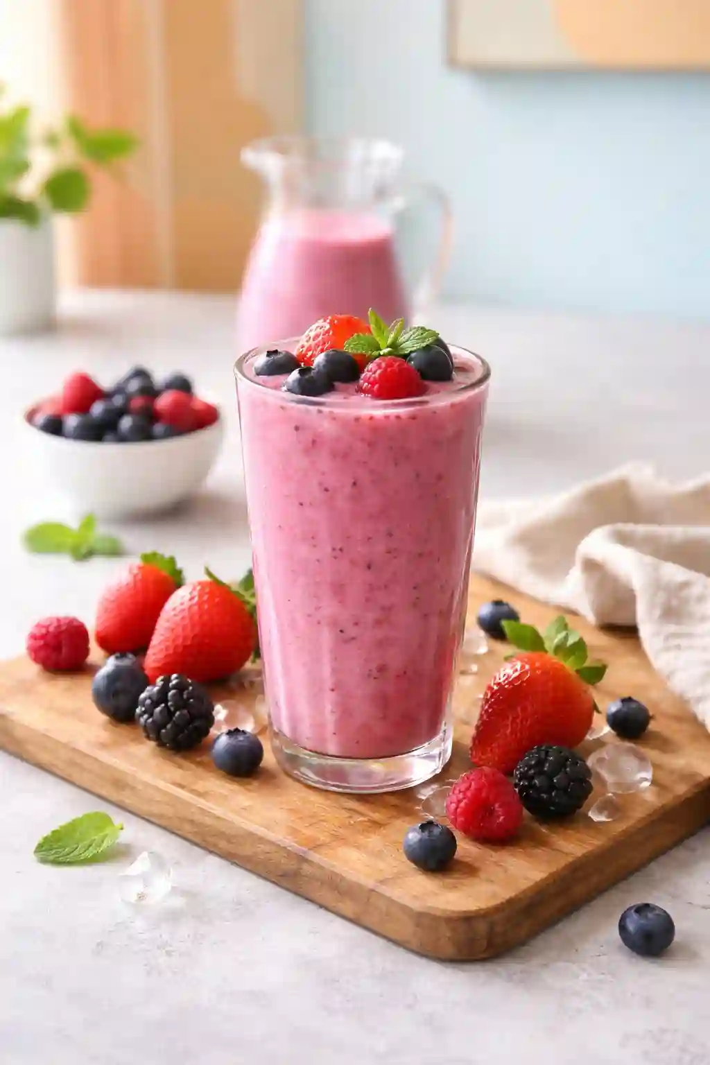 berry smoothie homemade weight loss drink in glass