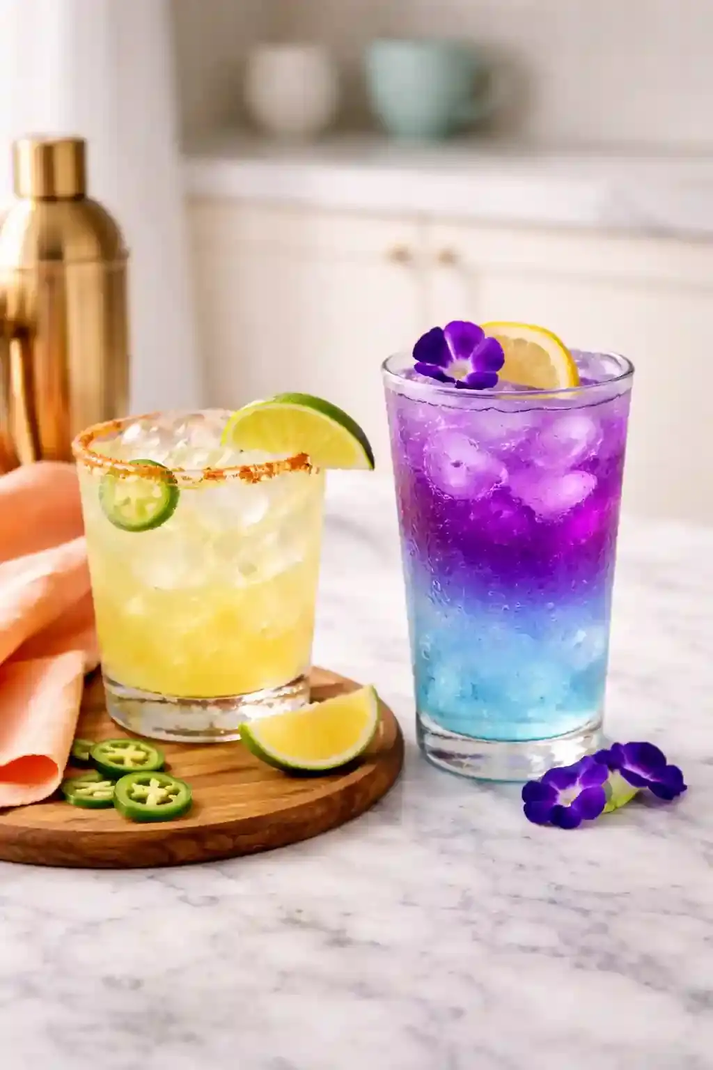 Easy Viral Drinks to Make at Home Easy viral drinks prepared in a bright modern home kitchen